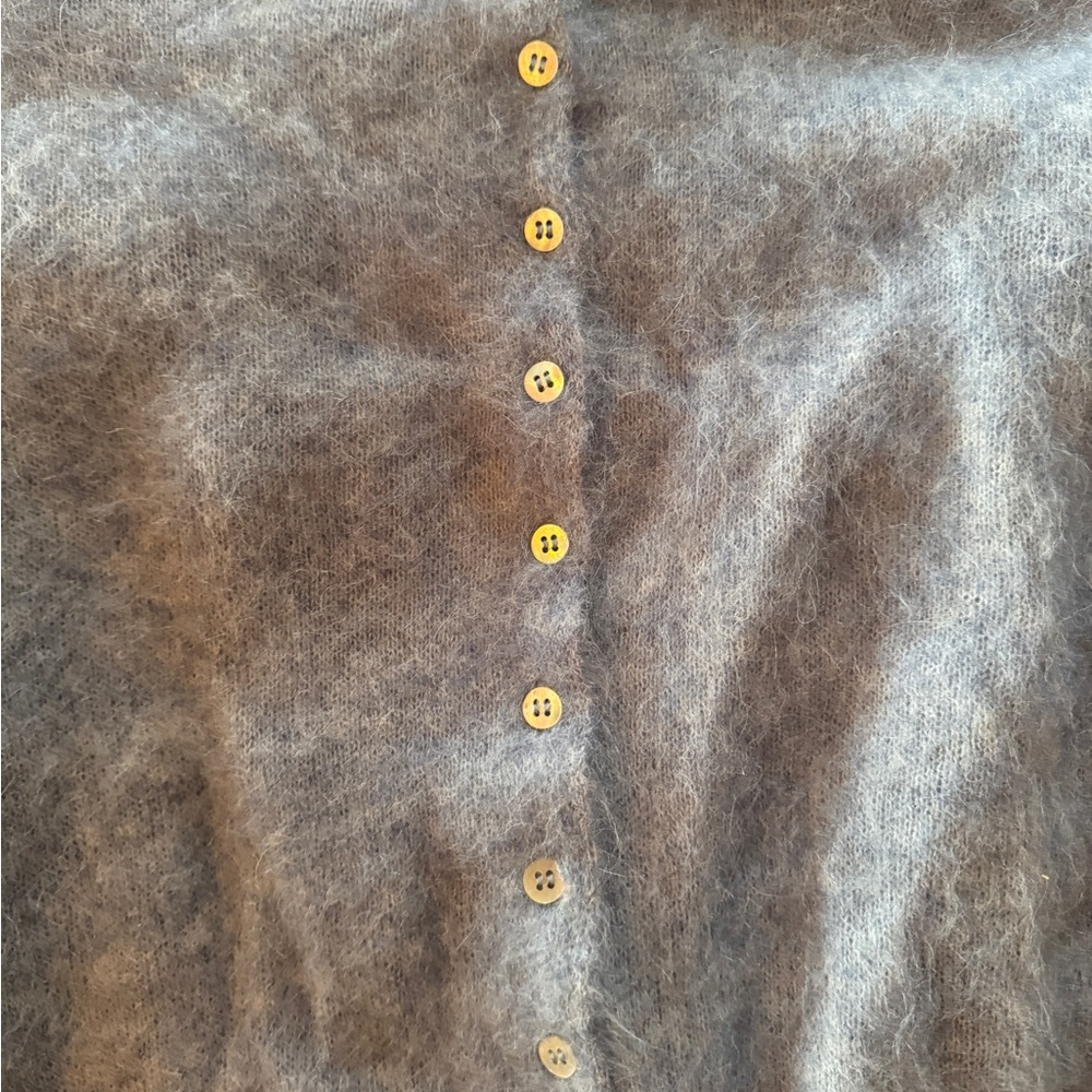 Rouje Abelina Soft Blue Button-Up Cardigan - Picture 6 of 7